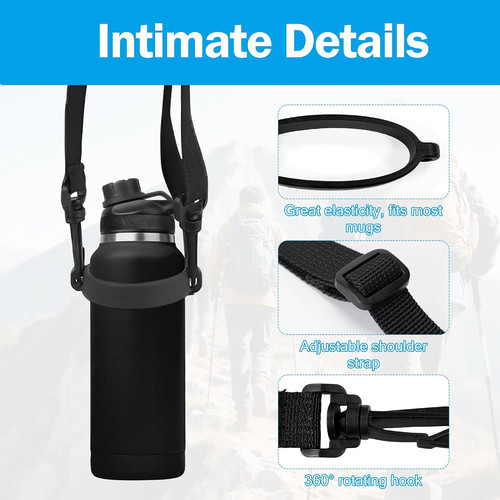 Black adjustable water - adjustable, bottle