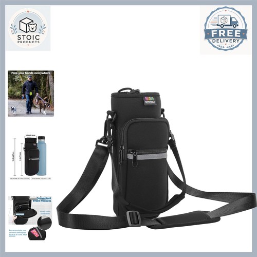 Black water bottle carrier - bottle,