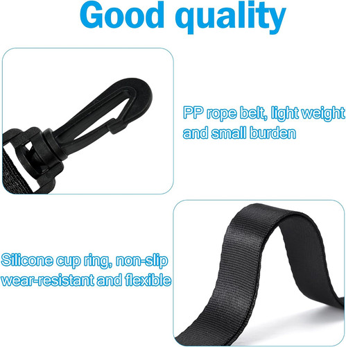 Black adjustable water bottle - black,