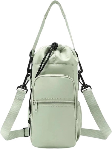 Green water bottle carrier bag - water,