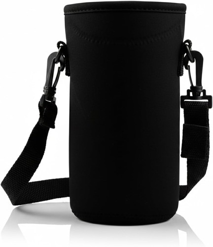 Black water bottle carrier bag - water,