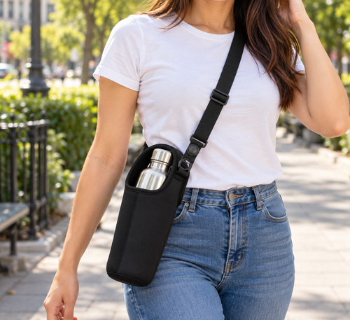 Neoprene water bottle carrier - neoprene,